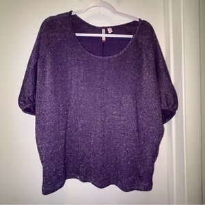 Elegant Purple Sparkle Blouse